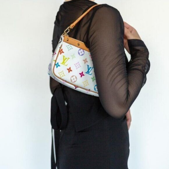 Louis Vuitton Monogram Multicolor Pochette Pouch Bag Accessories Murakami Purse - Picture 3 of 15